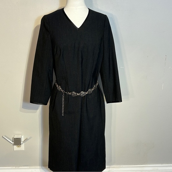 Vintage Bespoke Custom Tailored Dress and Jacket set in Wool and Silk lining - Picture 5 of 16